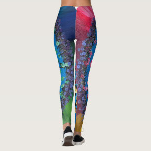 Sticker-Handmade artwork-    The Flower Wheel Leggings