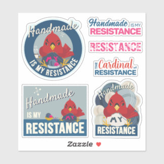 Sticker "Handmade est Ma Résistance" Collection Bleue