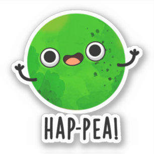Sticker Hap Pea Funny Happy Pea Pun