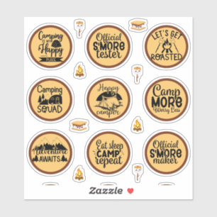 Sticker Happy Camper Smore Tester
