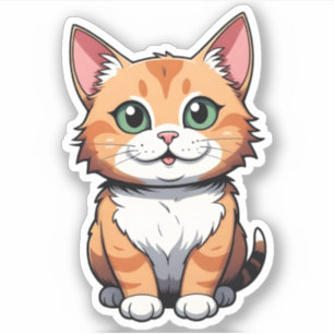Sticker Happy Ginger Tabby Cat