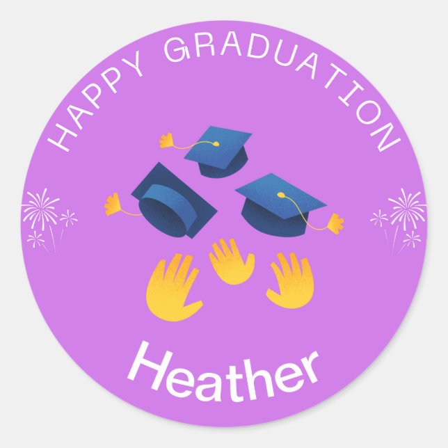 Sticker - Happy Graduate Personnaliser - Ajouter u (Devant)