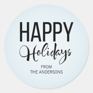 Sticker Happy Holidays Ski d'hiver