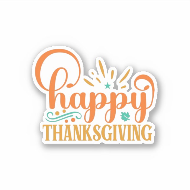 Sticker Happy Thanksgiving (Devant)