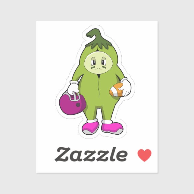 Sticker Haricot de football Sports (Feuille)