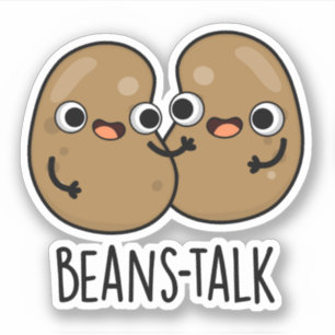 Sticker Haricots Parler amusant Veggie Bean Pun