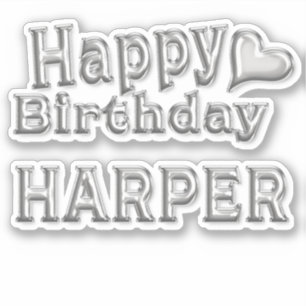 Sticker Harper Happy Birthday