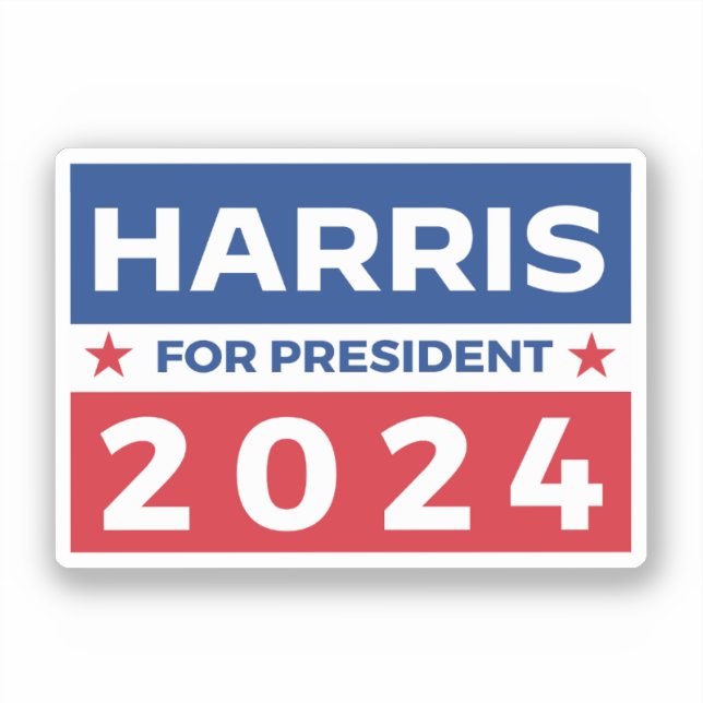 Sticker Harris pour le président 2024 (Recto)