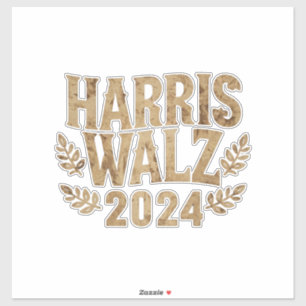 Sticker Harris Tim Walz Crest Vintage Harris Waltz 2024