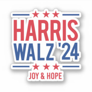 Sticker Harris Walz '24 - Joy and Hope