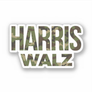 Sticker Harris Walz Camouflage 2024