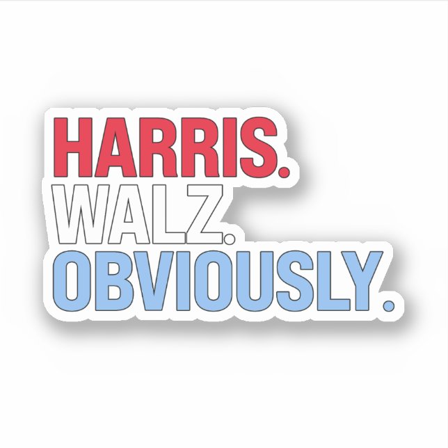Sticker Harris Walz Évidemment (Devant)