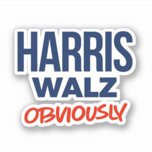 Sticker Harris Walz Évidemment