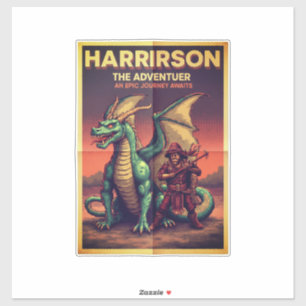 Sticker Harrison le Voyageur – Concept d'Esprit d'Aventure
