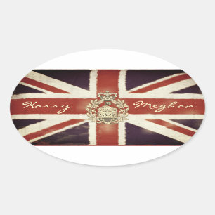 Sticker Harry and Meghan Royal Mariage Oval