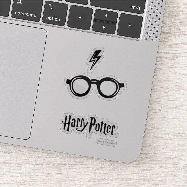 Sticker Harry Potter | Éclair de voiture et lunettes (Détail)