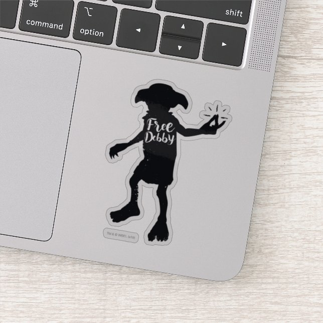 Sticker Harry Potter | "Free Dobby" Silhouette Typographie (Détail)
