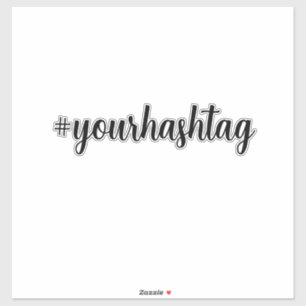 Sticker Hashtag # Moderne Média Sociaux Minimaliste