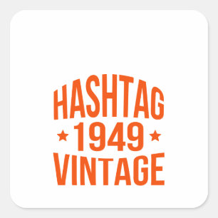 Sticker Hashtag Vintage 1949
