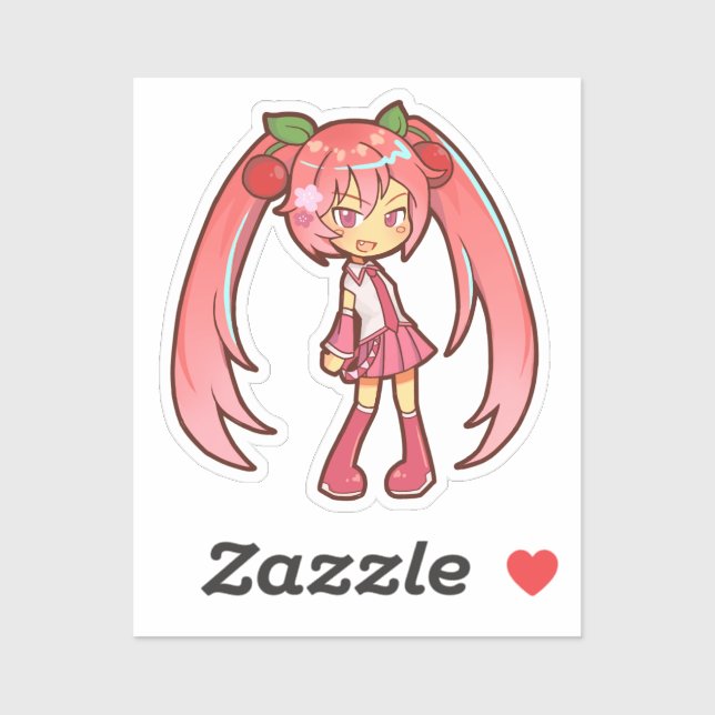 Sticker Hatsune Miku Sakura Kira Kira Pop Princess (Feuille)