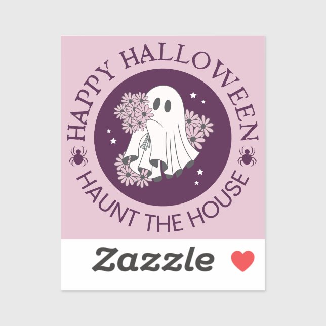 Sticker Haunt House Happy Halloween (Feuille)