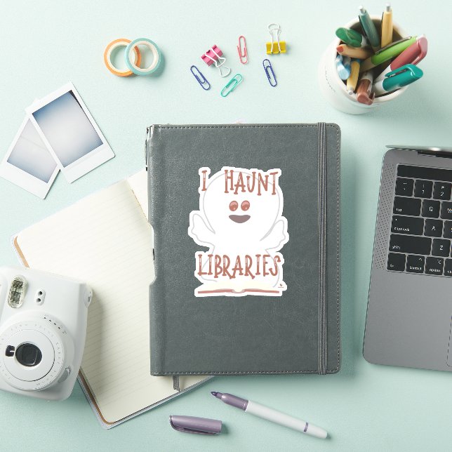 Sticker Haunt Librairies Fun Bookish Ghost Cartoon (Couverture iPad)