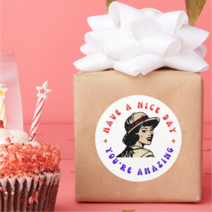 Sticker have a nice day with girl