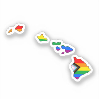 Sticker Hawaii Progress Pride