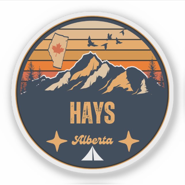 Sticker Hays, Alberta (Devant)