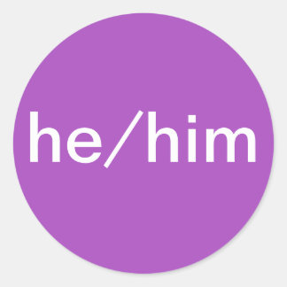 Sticker He/Him Pronoun pour les noms