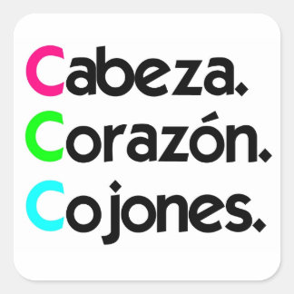 Sticker "Head Heart Cojones"
