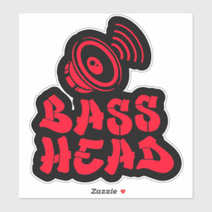 Sticker HEAD red black