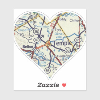 Sticker Heart Belton Temple Texas