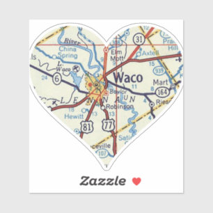 Sticker Heart Waco Texas