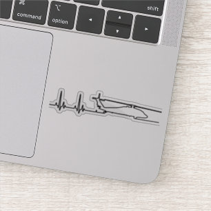 Sticker Hélicoptère pulse cardiaque