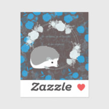 hérisson, fleur de vie, bleu, mandala,zen,chakra