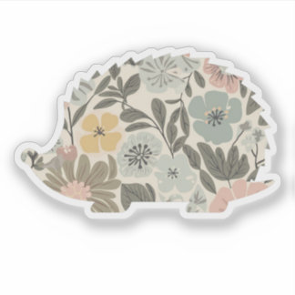 Sticker Hérisson Floral Boho