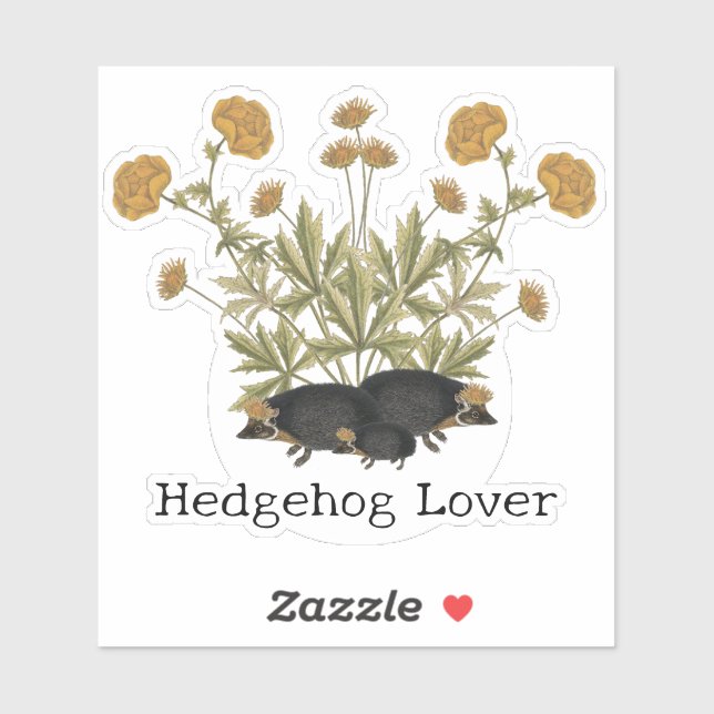 Sticker Hérisson Lover Woodland (Feuille)