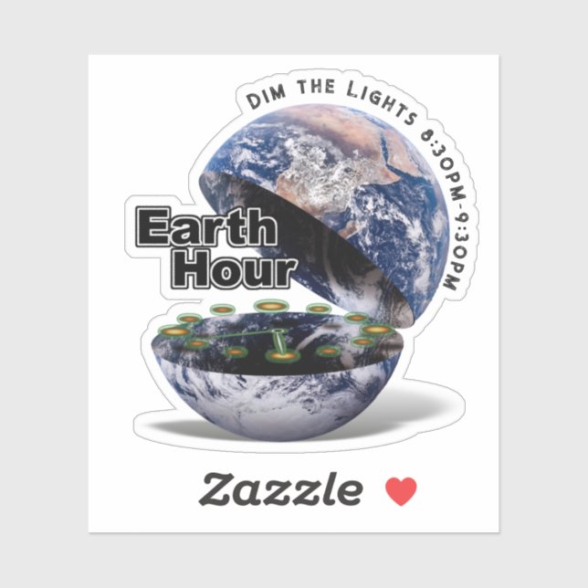 Sticker Heure de la Terre (Feuille)