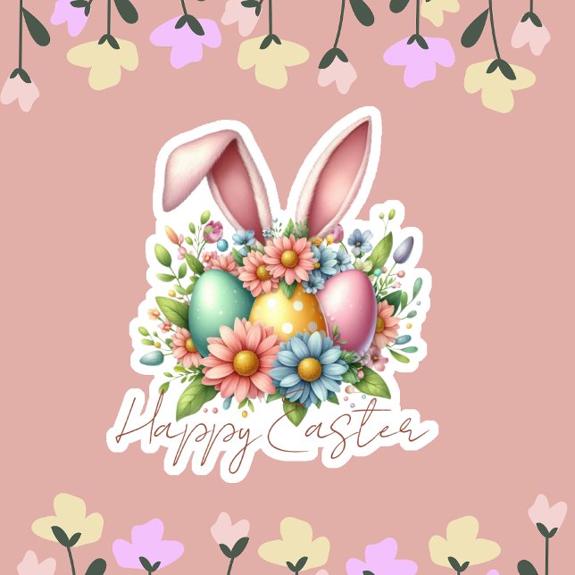 Sticker Heureuse Bénédiction Ester Bunny Rose Oreilles mig (Créateur téléchargé)