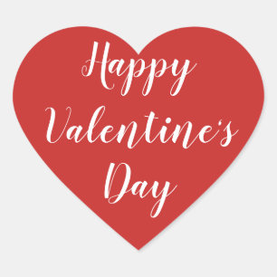 Sticker Heureuse Sainte-Valentin du coeur rouge