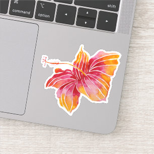 Sticker Hibiscus exotique hawaïen