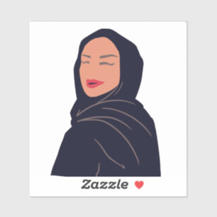Sticker hijab hijabi fille