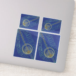 Sticker Hilma Af Klint, Chaos Primordial No16 Art Abstrait