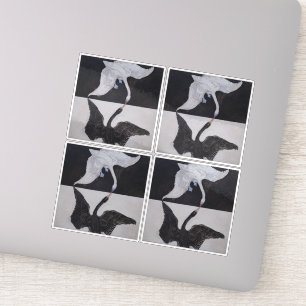 Sticker Hilma Af Klint, Le Swan No.1, Art Abstrait