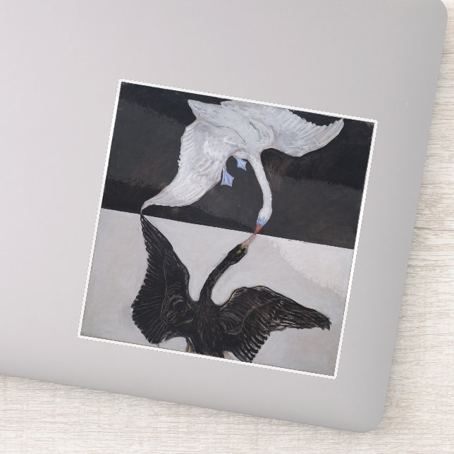 Sticker Hilma Af Klint, Le Swan No.1, Art Abstrait (Détail)