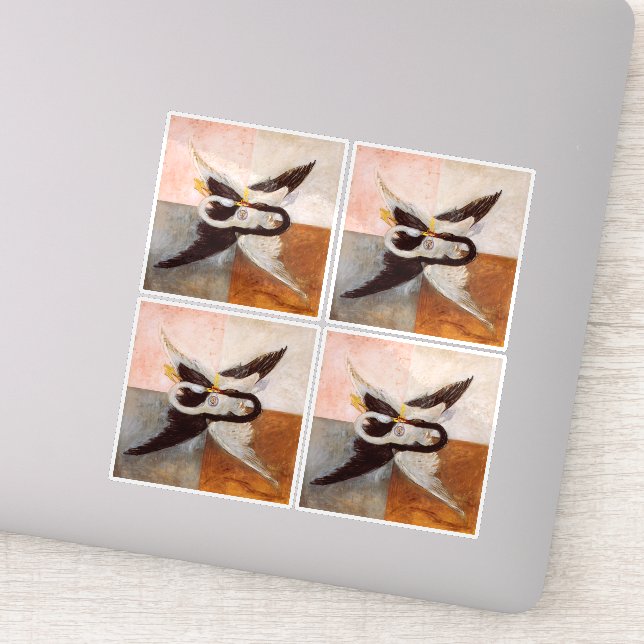 Sticker Hilma Af Klint, Le Swan No.24, Art Abstrait (Détail)