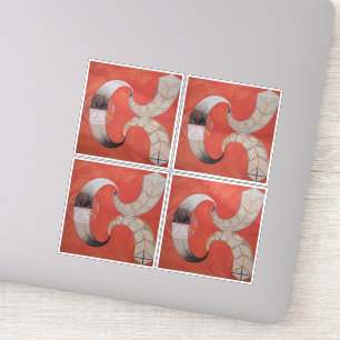 Sticker Hilma Af Klint, Le Swan No.9, Art Abstrait