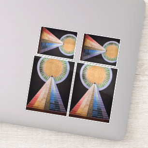 Sticker Hilma Af Klint, Retable No.1, Art Abstrait