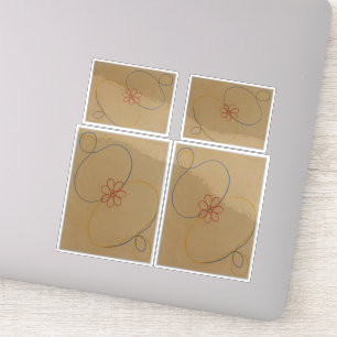 Sticker Hilma Af Klint, Seven Point Star No5, Art Abstrait